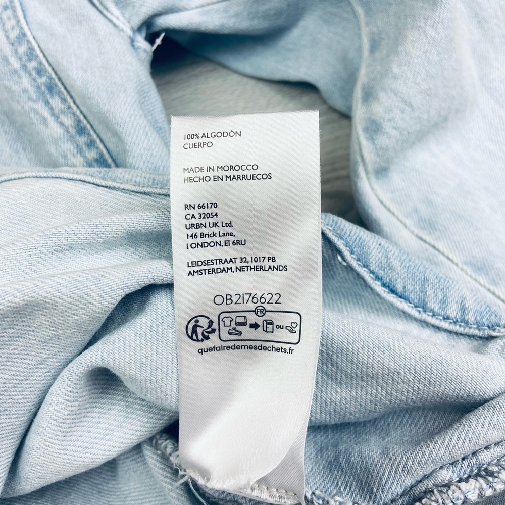 Free People Light Wash Blue Oversized Button-Down Shirt - Picture 12 of 15